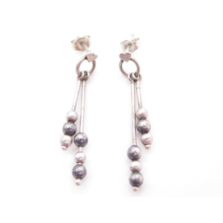 Vintage Sterling Silver Dangle Drop Earrings